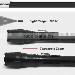 (130252) 2014 Hot Selling Factory Price Rechargeable Aluminum Flashlight 2014 With Zoom thumbnail-2