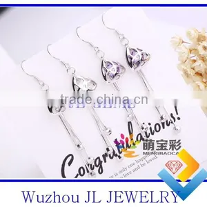 Fashion Party Decor Sexy Shambhala Bead Wholesale Earring Accessories 925 Silver Jewelery Charm Earring thumbnail-5
