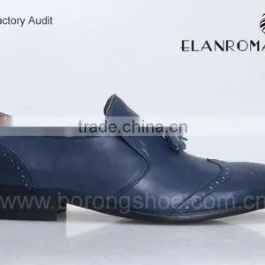New Style Italian Mens Leather Shoes Brogue Shoes Slip on Shoes thumbnail-2