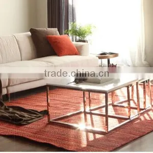 SK1301S -ABC Metal Base Rustic Wood Nesting Table thumbnail-4