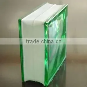 190x190x80mm Green Color Cloudy Glass Brick thumbnail-3