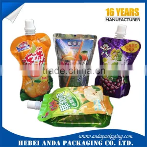 Liquid Stand up Pouch With Spout /plastic Water Bag /fruit Juice Packaging Bag thumbnail-1