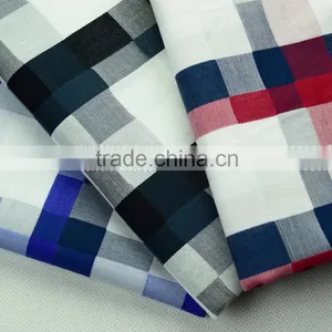 High Quality 100% Cotton Yarn Dyed Woven Plaid Fabric for Men Shirt thumbnail-2
