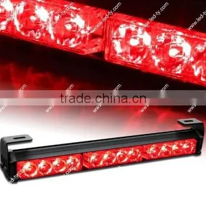14" Hazard Emergency Warning Tow Traffic Advisor Strobe Light Bar -Red thumbnail-1