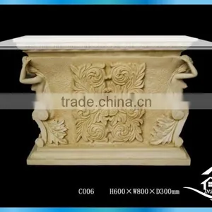 Cast Stone Carved Table Base thumbnail-3