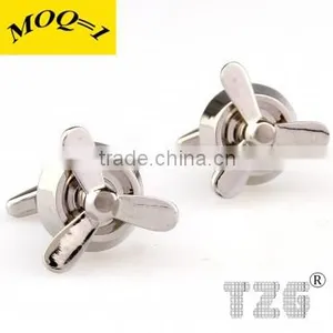 Fashion Stainless Steel Airscrew Cuff Link thumbnail-1