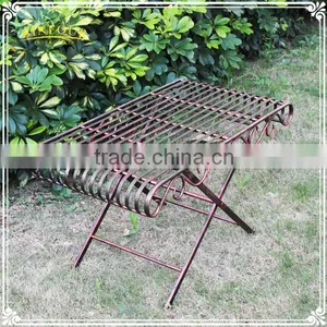 Custom Patio Garden Furniture Antique Metal Wire Folding Table thumbnail-1