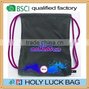 Oxford Drawstring Recycled Bag Backpack Wholesale Gym Rucksack thumbnail-2