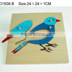 Hot Selling Kids Educational Mould Wooden Toys Bird Puzzle thumbnail-1