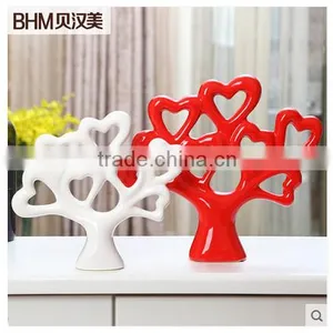 Ceramic Glazed Craft Hot Sale Tree Shape Ceramic Craft/office Decration thumbnail-4