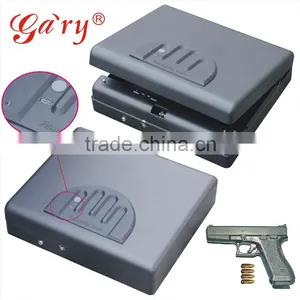 Wholesale- MS550 Micro Vault Biometric Fingerprint Car Gun Pistol Mini A4 Document File Storage Steel Safe Box / Gun Vault thumbnail-1