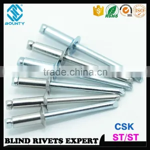 ISO15980 STEEL RIVET BODY STEEL MANDREL CSK ST ST BLIND RIVETS thumbnail-2