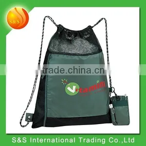 Hot Sell Sport Nylon Drawstring Bag With Detachable Phone Holder thumbnail-3