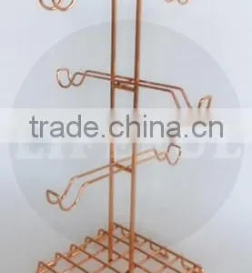 Mug Tree Holder for Six Cups, Rose Gold thumbnail-1