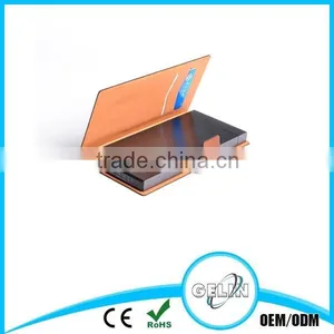 2015 Black/yellow/brown Colors Free Real Capacity Best Quality Power Bank Charger With pu Cover thumbnail-1