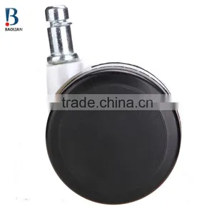 BIFMA Approved 2.5 Inches Heavy Duty Nylon PU Electroplating Caster Wheels for Shower Cubicle thumbnail-4
