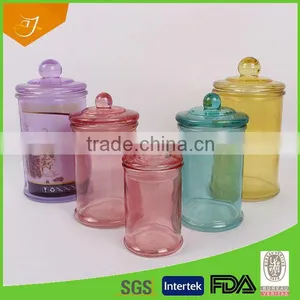 Cylinder Clear Glass Candy Jar,Glass Storage With Glass Lid , Cylinder Clear Glass Candy Jar thumbnail-1