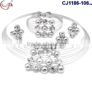 CJ1186-18 New Arrival Top Grade Quality Fashionable African Perty Jewelry Set 2016 Wholesale thumbnail-4
