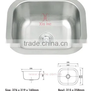 Single Bowl Stainless Steel Pedestal Sink(A74) thumbnail-1