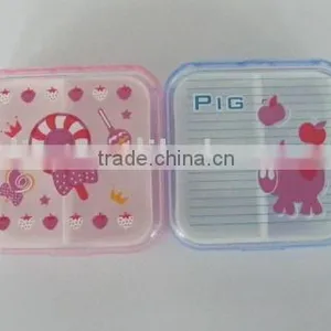 Square Shape Plastic Pill Box With 4 Cabins thumbnail-1