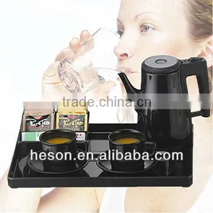 NEW Hotel Amenities Electric Mini Teapot With Hotel Service Tray thumbnail-3