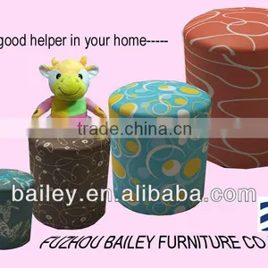 Beautiful Round Storage Ottomans thumbnail-1