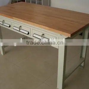 Beech Wooden Workbenches With Drawers for Sale thumbnail-1