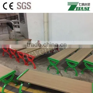 Outdoor Wood Plastic Composite Bench, Waterproof Garden Bench thumbnail-5