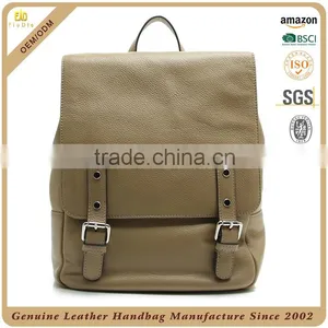 Guangzhou Fiedle Leather Bag Manufacturer OEM Durable Real Natural Stylish Leather Backpack With Handle on the Top thumbnail-5