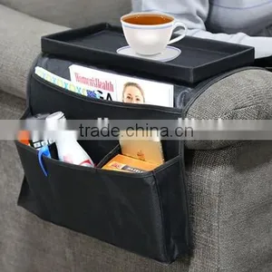 6-Pocket Arm Rest Sofa Organizer With Table Top thumbnail-1