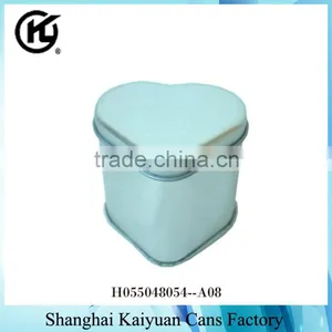 High Quality Heart-Shaped Candle Gift Tin Can Box thumbnail-1
