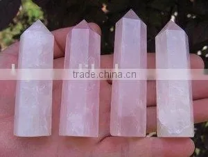Natural Rock Rose Crystal Column thumbnail-1