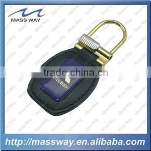 Souvenir Fashion Car Brand Metal Custom Genuine Leather Key Chain thumbnail-1
