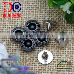 Fahion Brass Custom Logo Metal Button Jacket Accessory Jeans Rivet thumbnail-1