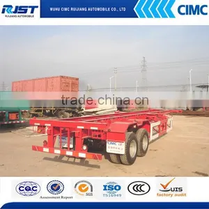 Cheap &best-selling Yellow 40FT Two-Axle Skeletal Chassis Semi-Trailer thumbnail-3