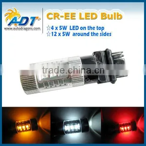 Yellow 3157 3156 80W Sel LED Bulbs for Reverse Back up Lights thumbnail-1
