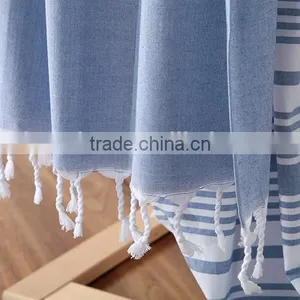 Dark Blue Beachtowel Fouta Beach Towel Striped Beach Towel thumbnail-3