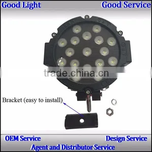 12volt 51W Led Work Light Spot/FLood Beam With RED/Black Housing Rings for J-e-ep SUV thumbnail-5