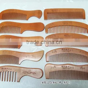 Hottest Keep Healthy Personalized Wide Tooth Natural Wooden Hair Brush Comb thumbnail-1