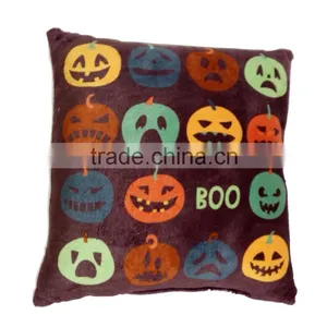 Eco-friendly Chair Back Support Halloween Digital Printed Pumpkin Pillow for Kid thumbnail-2
