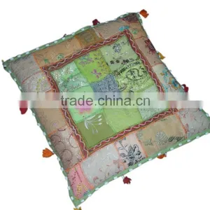 RTHPF-1 Khambadia Work Floor Cushion and Ottomans Beautiful Embroidered Stylish Home Furnishing Ottomans thumbnail-1