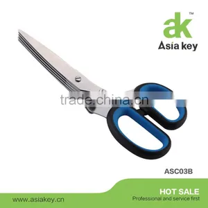 Stainless Steel 5 Blade Office Cut Shredding Scissors Sharping Herb Kitchen Tool thumbnail-3
