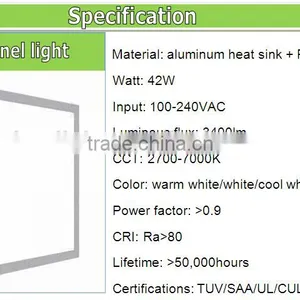 Wholesale Led Recessed Panel Light 60cm x 60cm 42W 54W 82W 5700K 120V 230V PF>0.9 CRI80 thumbnail-2