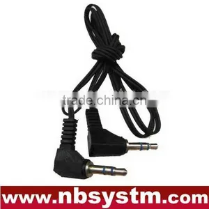 3.5mm Stereo Plug to 3.5mm Stereo Plug Audio Cable Right Angle thumbnail-1