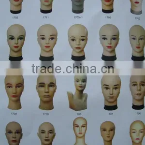 100% Human Hair Fake Wig Head for Cut and Training thumbnail-1