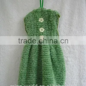Blue Honeycomb Fabric Patent Lovely Hanging Hand Towel thumbnail-4