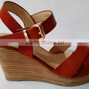 2016 Lady Leather Wedge Sandals thumbnail-1