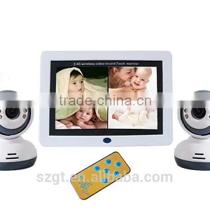 High Quality Baby Monitor Kits 2.4GHz 7"LCD Wireless Digital Video Monitor IR Night Vision Free for Baba Video Intercom thumbnail-2