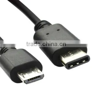 Micro USB to USB-C Cable Hi-speed USB Type C USB-C to Micro USB Data Cable 3.3ft Black thumbnail-1