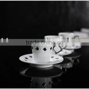 Kinds of Shape Ceramic Mug With Geometry Handle thumbnail-2